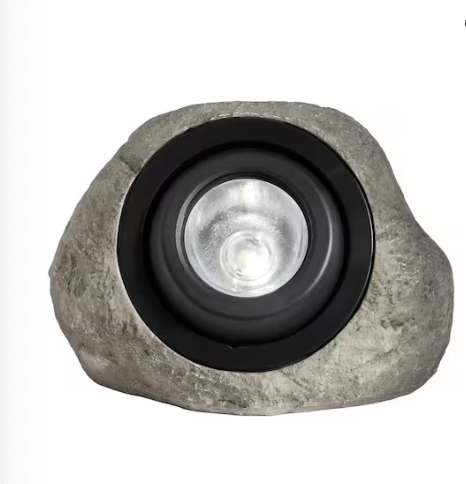 [1008123440] 30 Lumen Gray Integrated LED Weather Resistant Outdoor Solar Roc