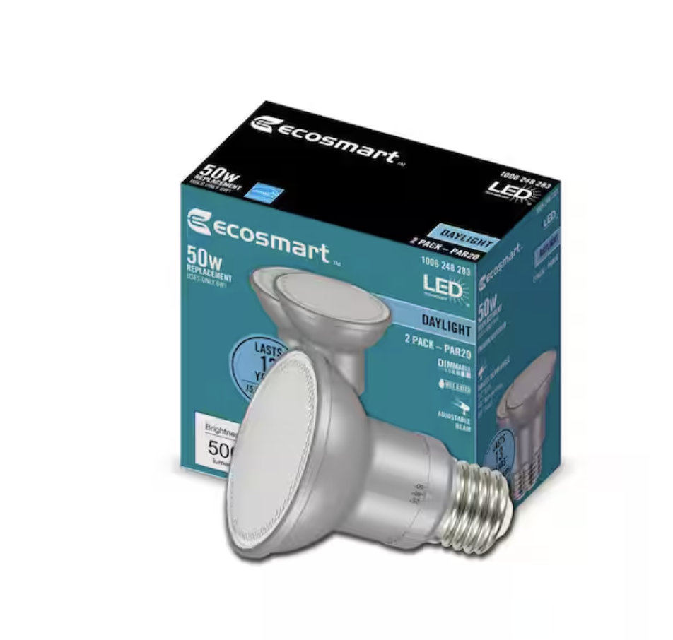 50-Watt Equivalent PAR20 Dimmable Adjustable Beam Angle LED Ligh
