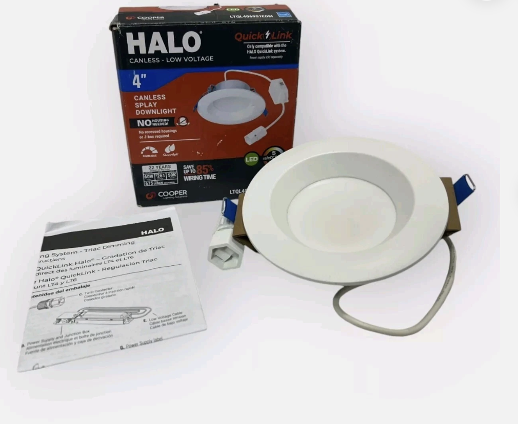 HALO LTQL4069S1EDM 4" Canless LED Downlight - 5 CCT