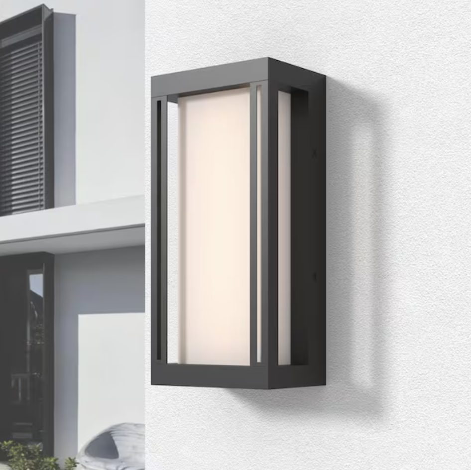 Maxax Montpelier Black Modern Dusk to Dawn Outdoor Integrated LE